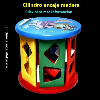 Cilindro encaje figuras geométricas