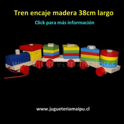 Tren encaje madera 38cm largo