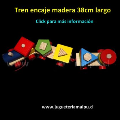 Tren encaje madera 38cm largo - Imagen 2