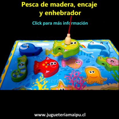 Pesca de madera, encaje y enhebrador - Imagen 2