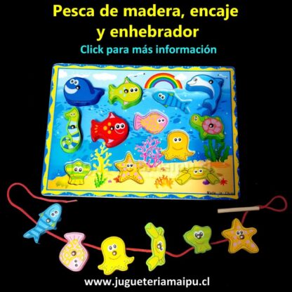 Pesca de madera, encaje y enhebrador - Imagen 3