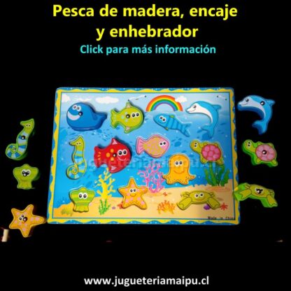 Pesca de madera, encaje y enhebrador - Imagen 4