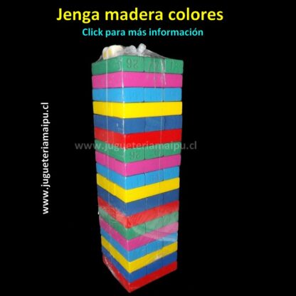 Jenga madera colores
