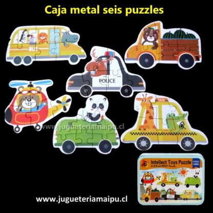 Caja metal seis puzzle - Transporte