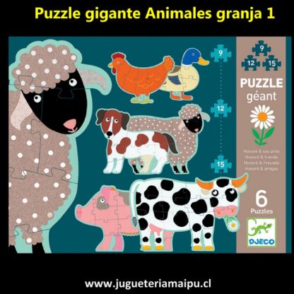 Puzzle gigante animales granja 1
