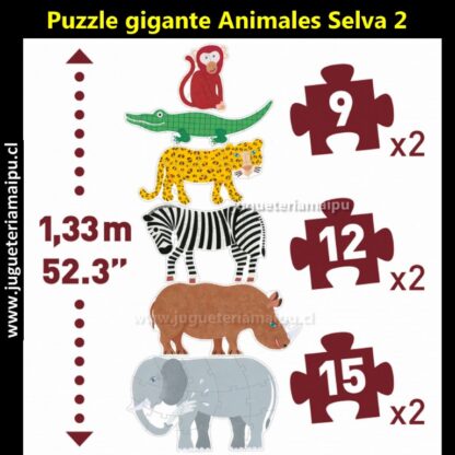 Puzzle gigante animales selva 2 - Imagen 2