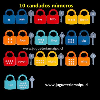 Candados aprendizaje números - Imagen 2