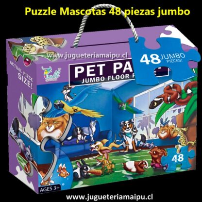 Puzzle Mascotas 48 piezas jumbo
