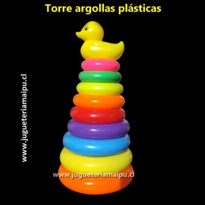 Torre ocho argollas plásticas