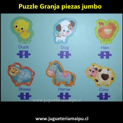 Puzzle jumbo animales granja - Imagen 2