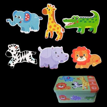 Caja metal seis puzzles - Selva