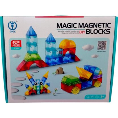 Bloques Magnéticos 3D 62 piezas